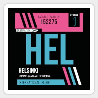 Helsinki (HEL) Airport Code Baggage Tag Magnet